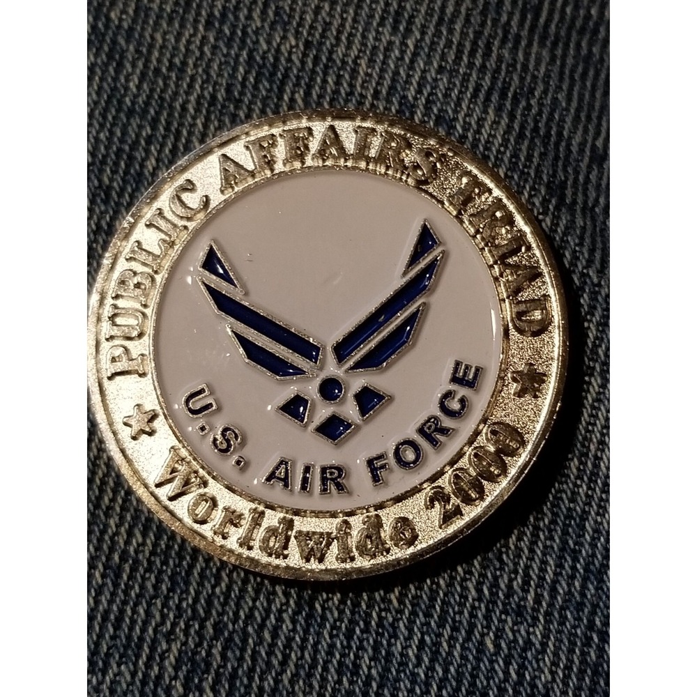 US AIR FORCE  PUBLIC AFFAIRS TRIAD WORLDWIDE 2000  Challenge Coins - Two - Picture 2 of 5